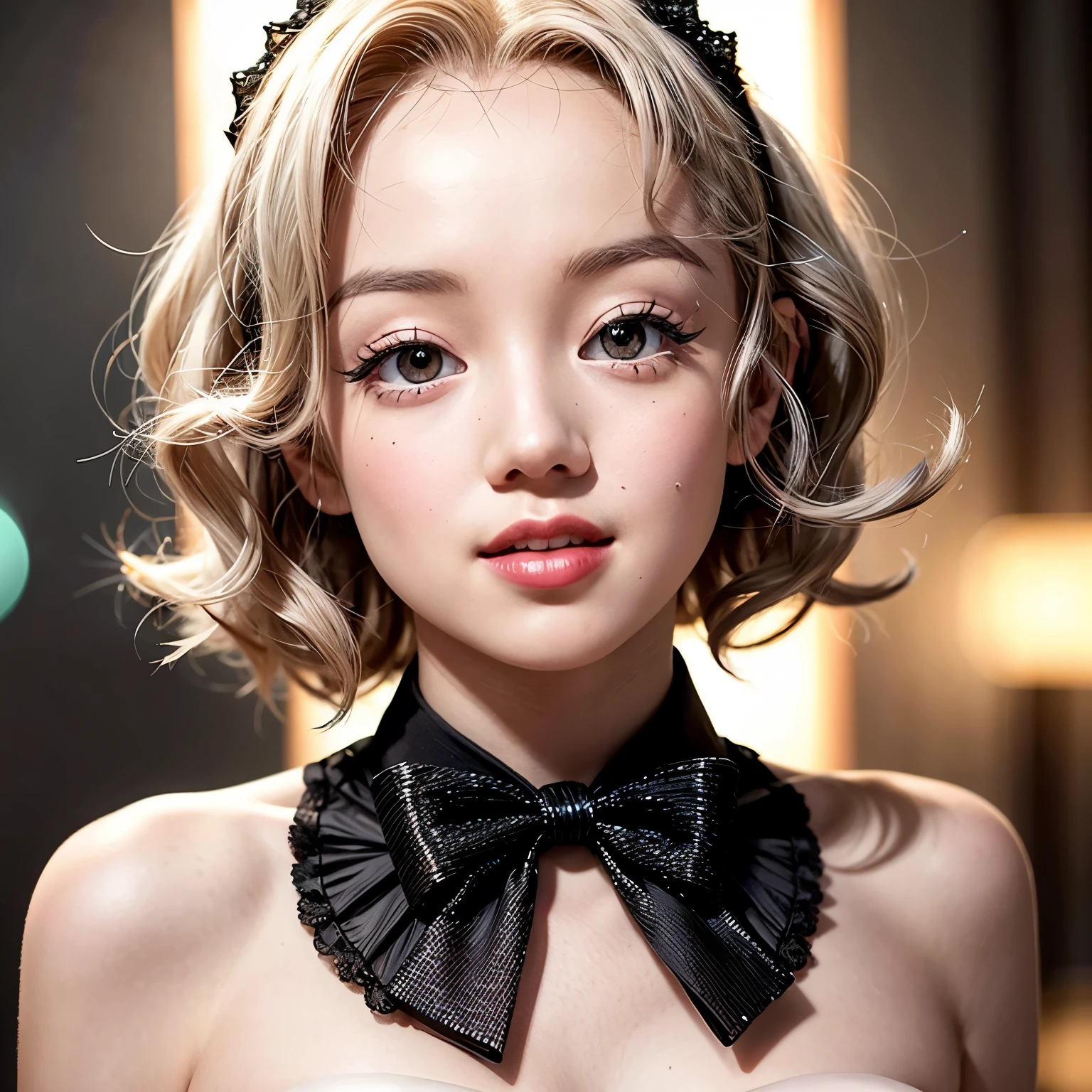 High-level UltraDetailed Wallpaper, 8K Masterpiece TopQuality, Absurd Detailed CommercialPhoto, PerfectLighting, Extremely detailed (((The personifying " Marilyn Monroe " as a LittleGirl))), Absurd MysticSight Tyndall Effect Scattering (StudioGray background with (Overflowing oodles Dazzling (RainbowColorParticles BokeH))), (Assfocus RoundlyButts), (Exposed SFW) BREAK (Acutance:0.88) (NOGIZAKA FaceVariations) Extremely Detailed very KAWAII face variations, Childish PerfectAnatomy, CaptivatingGaze ReflectiveEyes with (SparklingHighlights:1.28), (VoluminousLong Eyelashes:0.88), GlossyRED Lips with BeautifulDetails, RosyCheeks, Radiant PearlSkin with clear transparency, Glowing DowneyHair, { (Dynamic LifeLike expressions:1.6) | (:d) } . (large eyes:-1) .