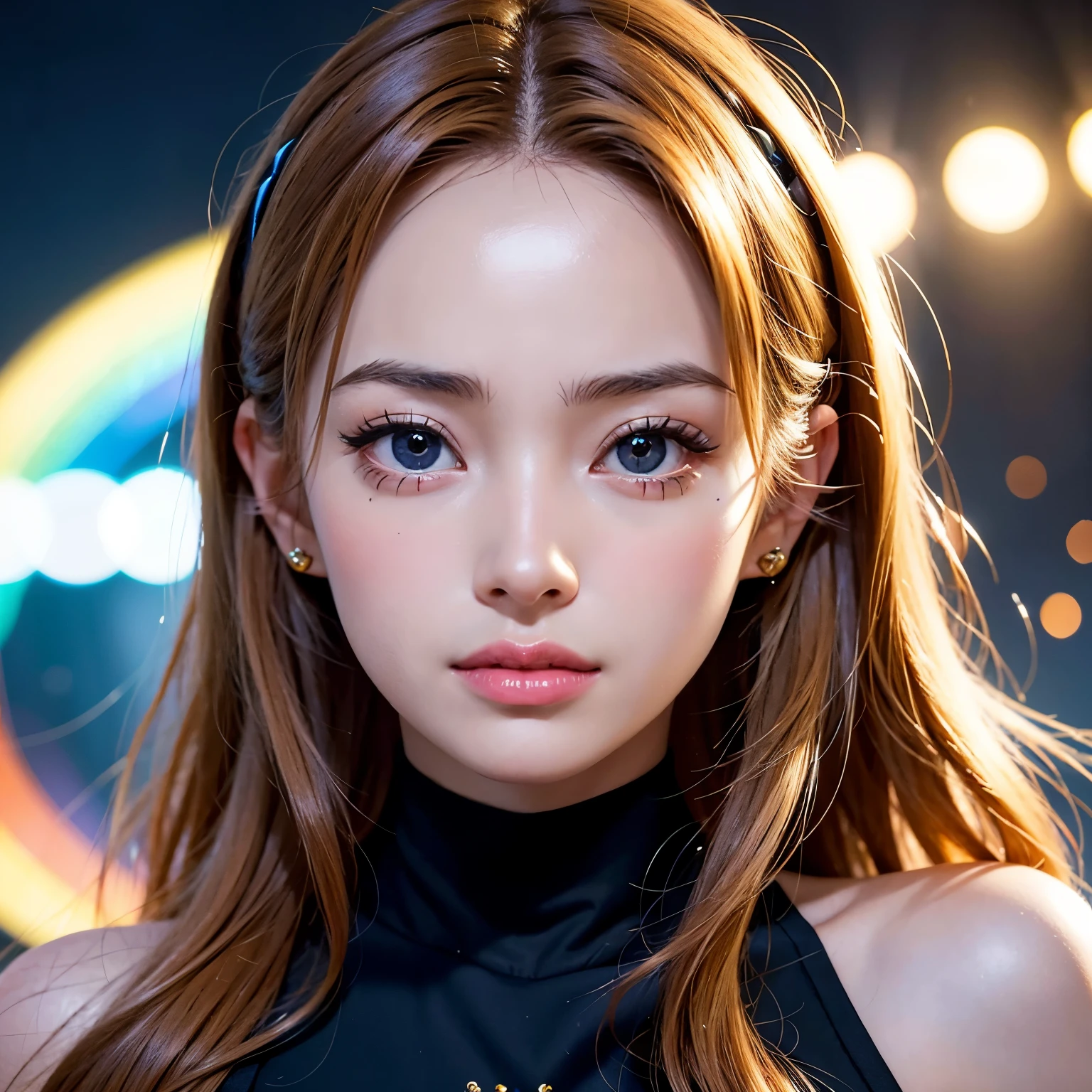 (ExtremelyDetailed ((Personifying " Brigitte Bardot  " as a LittleGirl))), High-level UltraDetailed Wallpaper, 8K TopQuality Masterpiece, Absurd Detailed CommercialPhoto, PerfectLighting, Absurd MysticSight Tyndall Effect Scattering (StudioGray background with (Overflowing oodles Dazzling (RainbowColorParticles BokeH))), (???????? RoundlyButts), (Exposed SFW)  BREAK  (Acutance:0.88) (NOGIZAKA FaceVariations) Extremely Detailed very KAWAII face variations, Childish PerfectAnatomy, CaptivatingGaze ReflectiveEyes with (SparklingHighlights:1.28), (VoluminousLong Eyelashes:0.88), GlossyRED Lips with BeautifulDetails, RosyCheeks, Radiant PearlSkin with clear transparency, Glowing DowneyHair, { (Dynamic LifeLike expressions:1.6) | (:d) } . (large eyes:-1) .