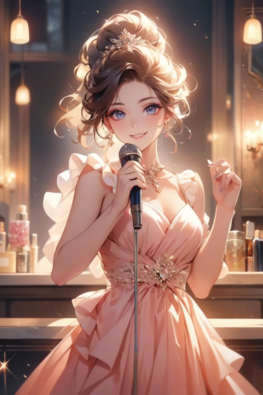 8K,high res,Skin details, Beautiful  features, Exquisite makeup, Exquisite eyes, Eye detail,smile