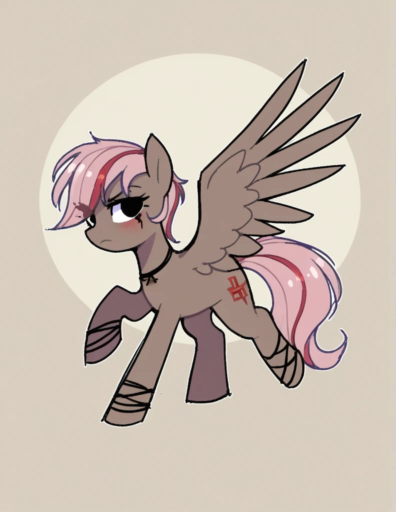 zPDXL, score_9, score_8_up, score_7_up, source_anime, BREAK
sketch, flat color, 1girl, solo, black eyes, original character, pegasus, original cutiemarck \(mlp\)