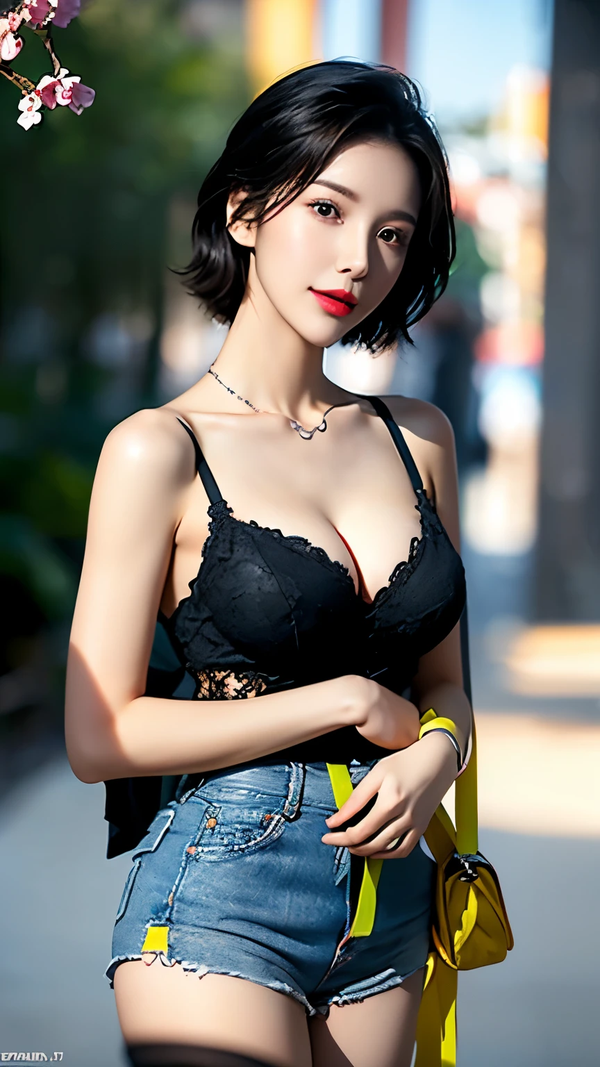 Traction collar:1.3,Leash:1.3,protrait photo,Full body image,For the audience,(Masterpiece),(Award-winning Photography),(See-through Bra)),(See-through)),(Big Breasts:1.29),(Beach Shorts),(Floral Print),1girl,Upper Body,(Denim lenses),(Masterpiece, Best quality, high quality),bare shoulders,bare arms,(colorful),(delicate eyes and face),volumetric light,ray tracing,half-body shot,extremely detailed CG uniform 8k wallpaper,solo ((Flying Petals), (Flowers Beach) sky, blue sky, waves, seagulls, sunny, light, fantasy, windy, outdoor, cityscape,,Devil figure,slim,Front convex and back curved,Perfect body,的Very detailed details of the face,Clear facial features,Fair and delicate skin,long legs,Avoid changing the facial features of the reference image,Perfect facial features,Very detailed details of the face,Glowing eyes,Big breasts,Cleavage,clavicle,Light arm,bare legs,Black over the knee,Perfect body proportions,Long legs,Devil figure,Real skin texture,Glowing translucent skin,Real skin pores,Perfect hands,Perfect hands臂,Perfect hands指,Perfect legs,Perfect feet,Perfect feet趾,Traction collar:1.3,Leash:1.3,protrait photo,For the audience,Covered in sweat,Devil figure,slim,Front convex and back curved,Perfect body,的Very detailed details of the face,Clear facial features,Fair and delicate skin,long legs,Avoid changing the facial features of the reference image,Perfect facial features,Very detailed details of the face,Glowing eyes,Big breasts,Cleavage,clavicle,Light arm,bare legs,Black over the knee,Perfect body proportions,Long legs,Devil figure,Real skin texture,Glowing translucent skin,Real skin pores,Perfect hands,Perfect hands臂,Perfect hands指,Perfect legs,Perfect feet,Perfect feet趾,