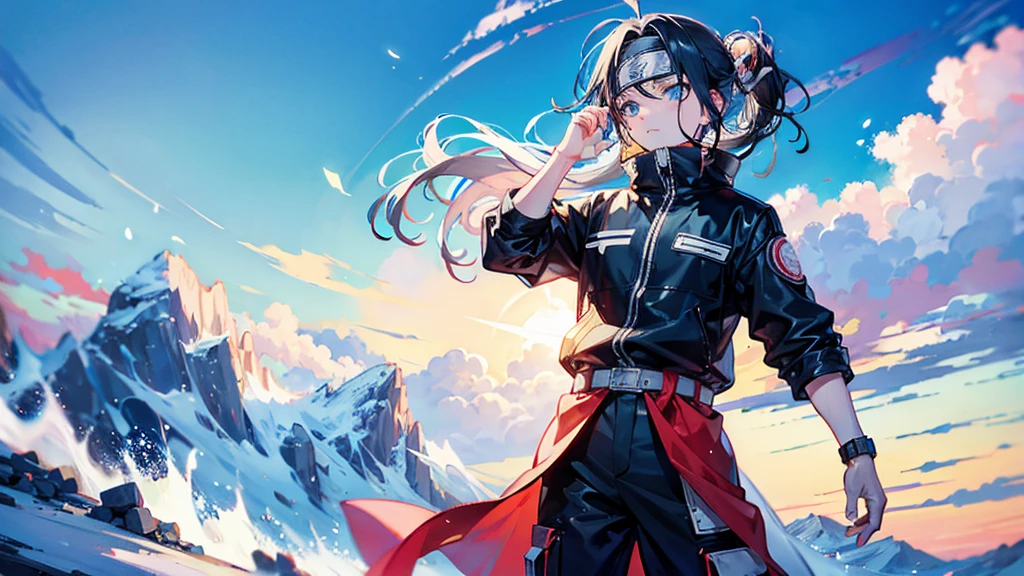 NARUTO STANDING IN THE MOUNTAIN AND SEE THE SKY