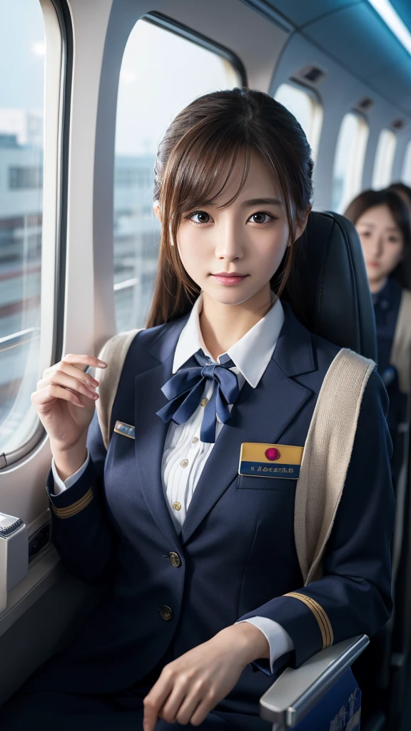Super detailed, High resolution, Super detaileded, highest quality, wonderful, highest quality,Integrated 8K wallpaper, cinematic lighting, stewardess、20-year-old、Japanese