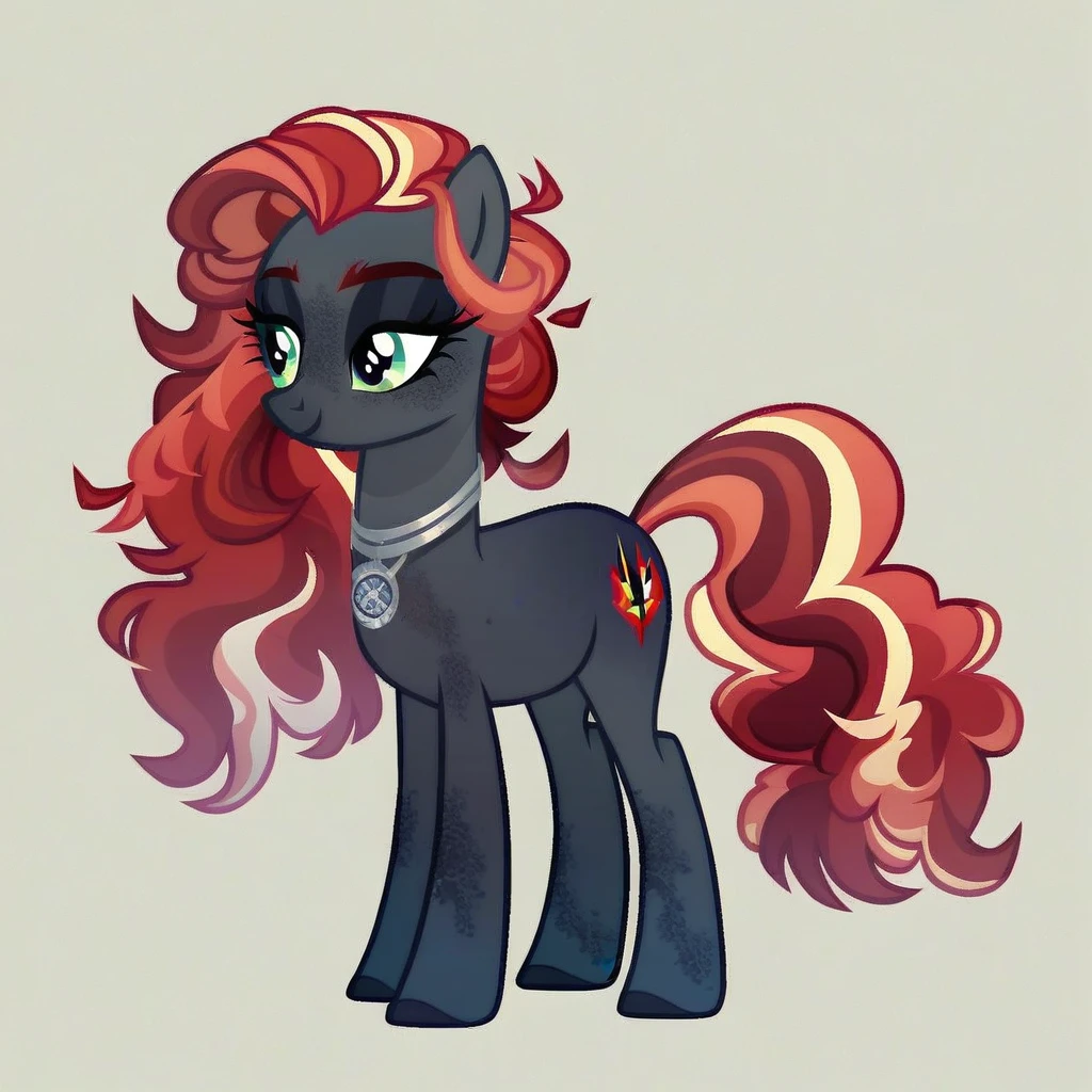 score_9, score_8_up, score_7_up, score_6_up, score_5_up, score_4_up, show accurate, full body, simple background, feral pony, female pony, adorable appearance, original character, cutiemarck, earth pony