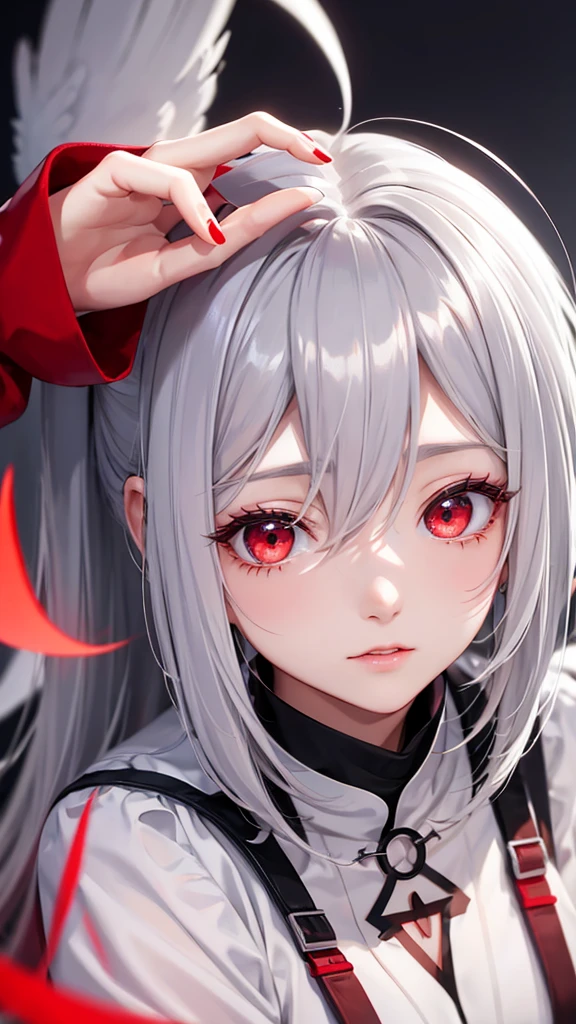 Angel、Gray Hair、Red Eye、One Woman、
