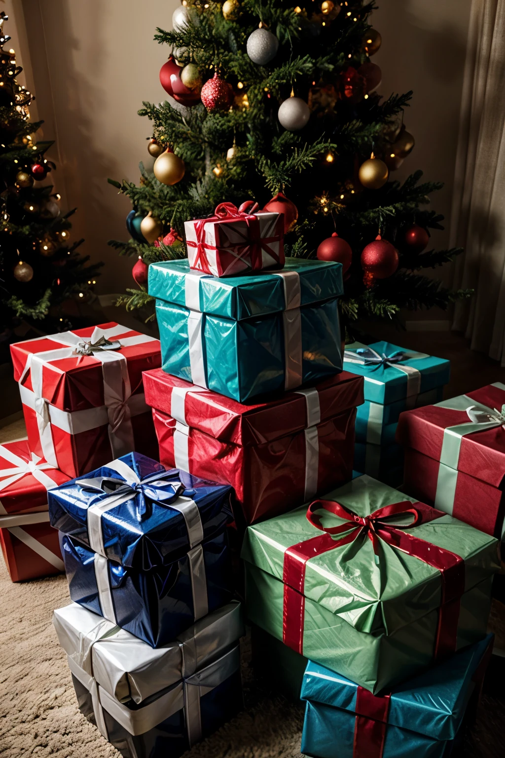 A ton of presents stacked up