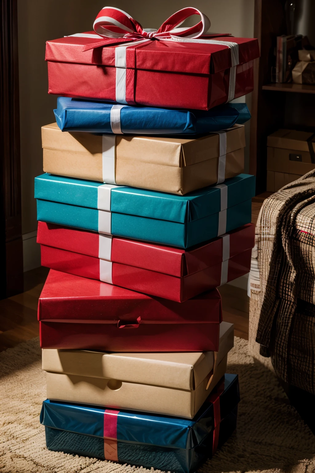 A ton of presents stacked up