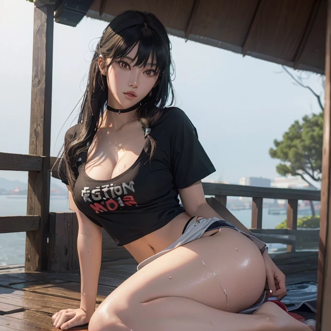 (Yoru), (Highest quality, 8k, masterpiece :1.3), (Realistic, photoRealistic: 1.37), (One girl), (slim), (Japanese), (Random Pause), (Wet body), (Long Hair, Random Hairstyles), (Outdoor), (Highly detailed face), (Detailed eyes), (double eyelid), (Eyeshadow Intensity), (Lots of eyelashes), (Professional Lighting), (Photon Mapping), (Radio City), (Look directly at the viewer), (Full Body ), (Legs open), (Cropped T-shirt and), (slimな体型), (slimガールモデル), (25 year old female model), (Huge cleavag good, No top, Bare Chest),