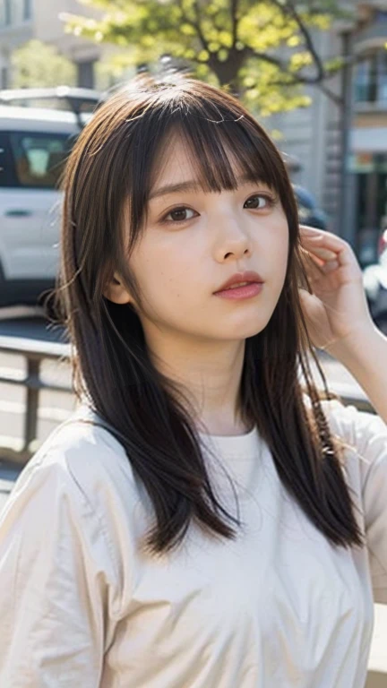 ((best quality)), ((masterpiece)), (detailed), 1 Girl, Simple clothing,Look at the audience with a smile,High-resolution images,Simple background