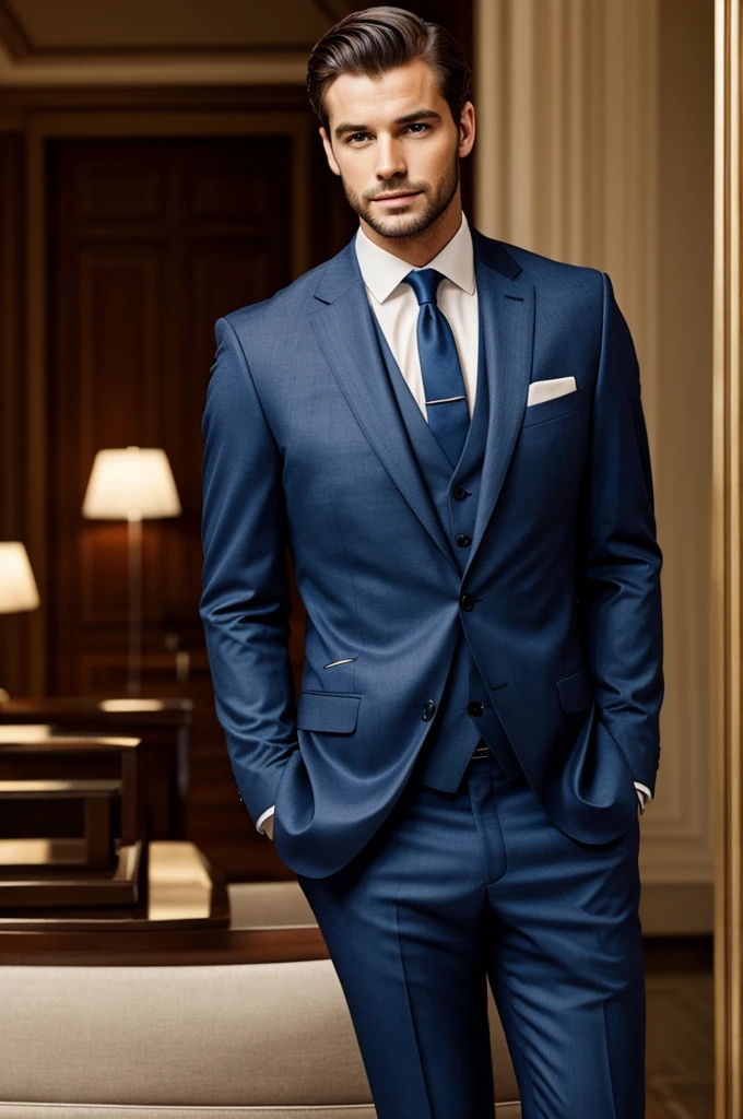 A handsome, gentleman image with professional look in formal background 