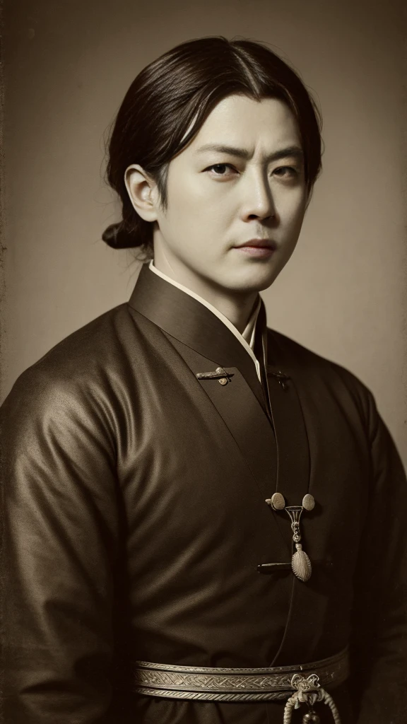 Photorealistic, high-quality, sepia-toned, portrait-oriented image of Sakamoto Ryoma
Sakamoto Ryoma, 19th century Japanese samurai, statesman, and revolutionary, photorealistic portrait in sepia tone
Detailed, lifelike portrait of Sakamoto Ryoma, the influential figure of the Meiji Restoration, in antique sepia photography style
Historical, dignified portrait of Sakamoto Ryoma, a prominent leader in the overthrow of the Tokugawa shogunate, in high-quality sepia tone