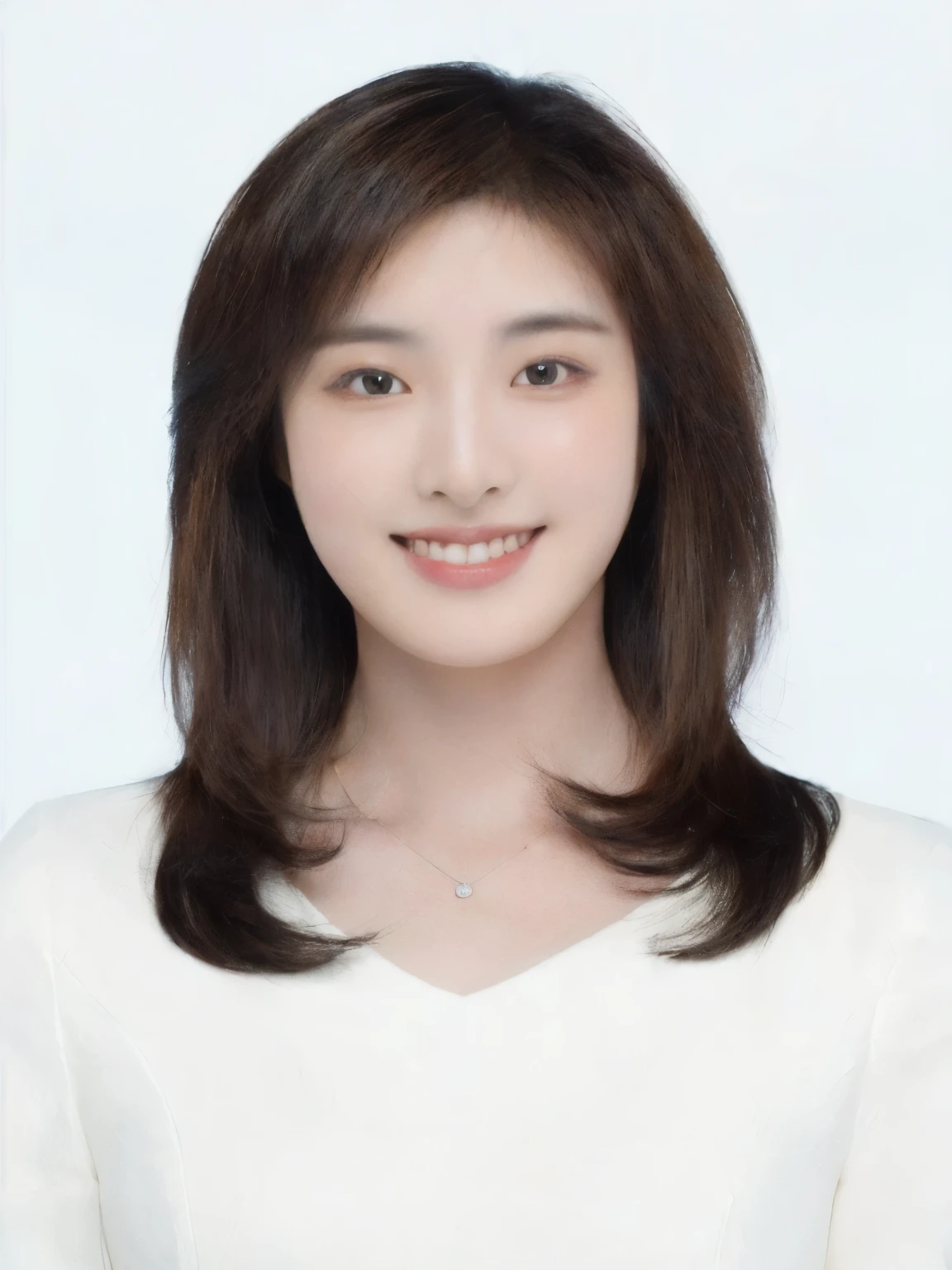 ((20-year-old female)), (8K, live shooting, highest quality, Masterpiece: 1.2), ultra-definition, super resolution, (real, real photo: 1.37), portrait, high-definition RAW color photo, professional Shooting, very detailed and beautiful, very detailed, 8K painting wallpaper, great detailslarge breasts, very short bob hair,upper body,face focus,oversized_sweater, necklace, simple background, from above, looking at viewer,