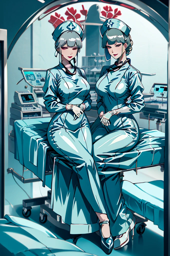 nurse uniform,hospital, latex nurse suit,nurses,busty,elbow gloves,labcoat,grey hair woman,red eyes , gigantic ,medical instruments,asian nurse,two nurses,speculum,examination room,oversize ,big ass ,strap on, lay on table ,legs spreaded,giving birth,gyno chair , dentist,Milf,latex,green uniform,oversize breasts