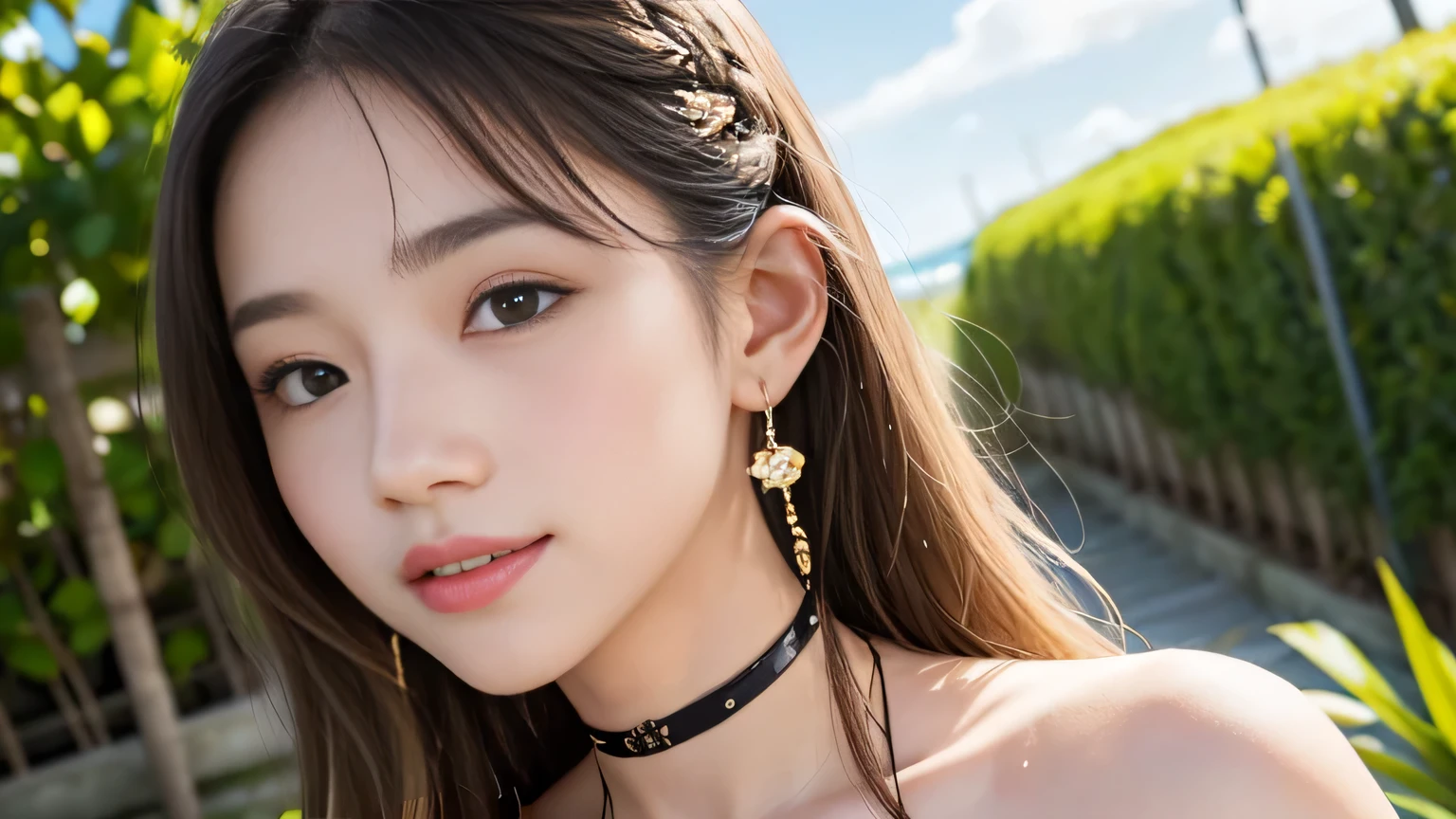 Beautiful Skin、Top Grade、Highest quality、Official Art、Large file size、Very detailed、High resolution、Very detailed、Beautiful detailed girl、Very detailedな目と顔、Beautiful and delicate eyelash lights、Cinema Lighting、、(perspective:1.2)、Day、Shine、Blur the background、Vague feelings、、Beautiful sky depicted in detail、Earrings、(Dynamic pose:1.2)、 (Lower Body:0.8)、Soft lighting、wind、{{Shine Skin、whole body,-yeld giTeenage Gle body photos、High heels、Outside the house、Hip width、Thick and tight、Lift above head、Beach、1 girl、Biggest、Mosaic print swimsuit、close、Stylish swimwear、{{Wavy Hair、Medium Long Hair、bionde、Braiding}}、、Outside the house、、Beach、、1 girl, alone, Day book girl、1 girl、gal、Beach、Biggest、Day、Shine、Blur the background、Vague feelings、Beautiful sky depicted in detail、Earrings、Soft lighting、wind、Shine Skin、choker、View your viewers、smile、whole body,Upper Eye,Inner thighs,)),Delta、profile、Gazing into the distance、Close your crotch、Vibrant、Bikini Swimwear、Sparkly Swimsuit、gal、Lots of eyelashes、Sparkles on the eyelids、Curly Hair。Looking at the audience、Micro bikini bite、Body Shot、Please stand up straight}}、smile、smile、Laughter、smile