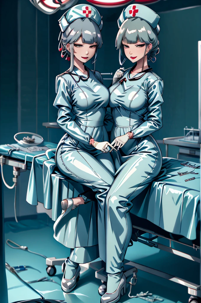nurse uniform,hospital, latex nurse suit,nurses,busty,elbow gloves,labcoat,grey hair woman,red eyes , gigantic ,medical instruments,asian nurse,two nurses,speculum,examination room,oversize ,big ass ,strap on, lay on table ,legs spreaded,giving birth,gyno chair , dentist,Milf,latex,green uniform,oversize breasts