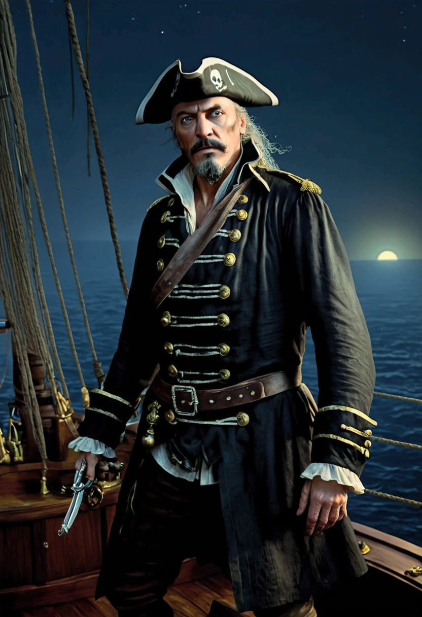 (Pirate War), Pirates boarding enemy ship and robbery, fire, captivating chiaroscuro, dynamic movement, astropunk, full body, (special effects:0.1), award-winning, cinematic still, emotional, vignette, dynamic, vivid, (masterpiece, best quality, photorealistic, Professional, perfect composition, very aesthetic, absurdres, ultra-detailed, intricate details:1.3)