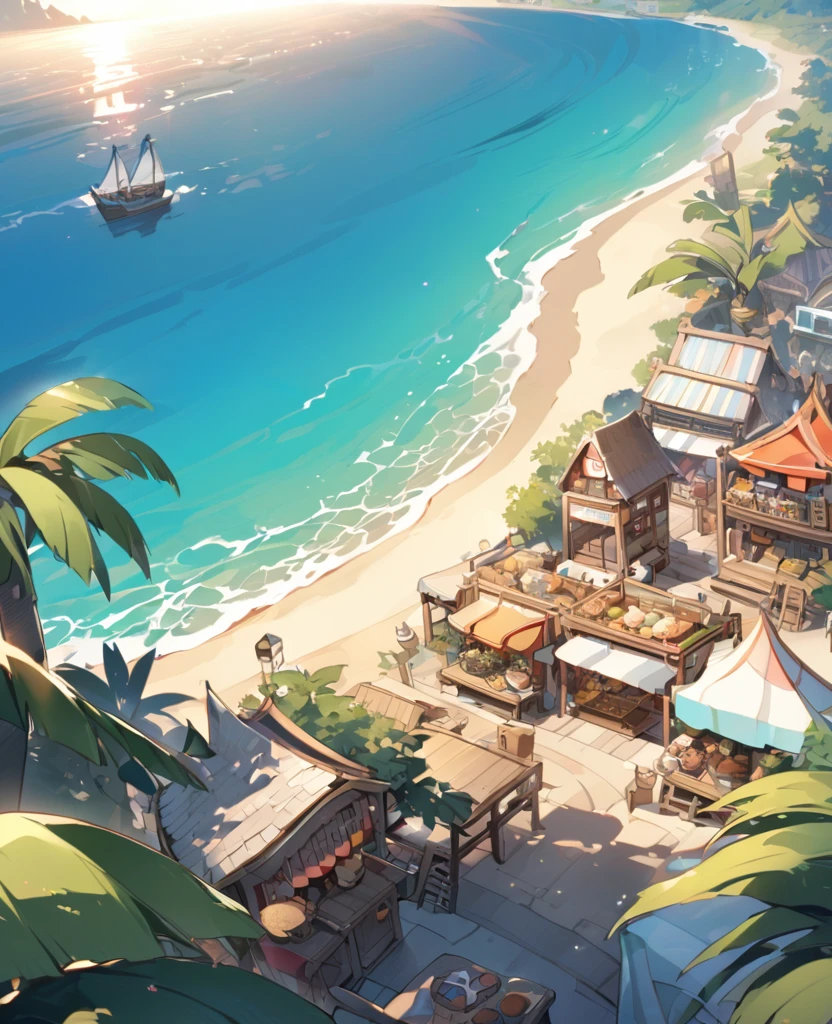 Dessert village in shore