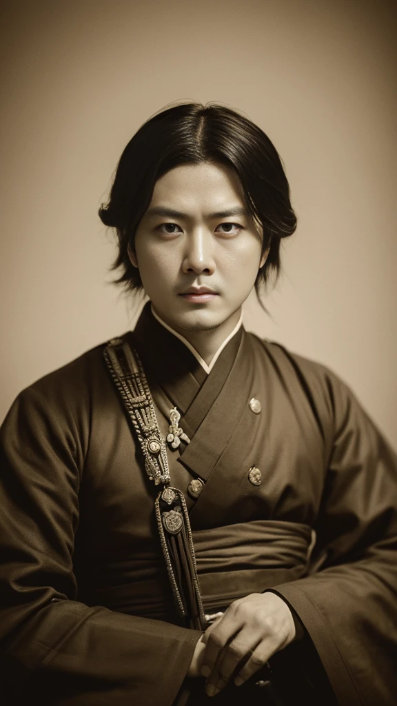 Photorealistic, high-quality, sepia-toned, portrait-oriented image of Sakamoto Ryoma
Sakamoto Ryoma, 19th century Japanese samurai, statesman, and revolutionary, photorealistic portrait in sepia tone
Detailed, lifelike portrait of Sakamoto Ryoma, the influential figure of the Meiji Restoration, in antique sepia photography style
Historical, dignified portrait of Sakamoto Ryoma, a prominent leader in the overthrow of the Tokugawa shogunate, in high-quality sepia tone