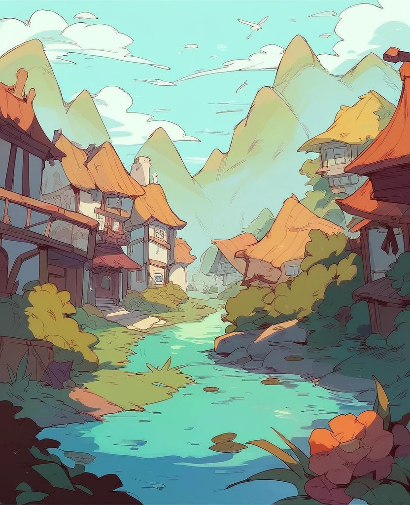 Dessert village in shore