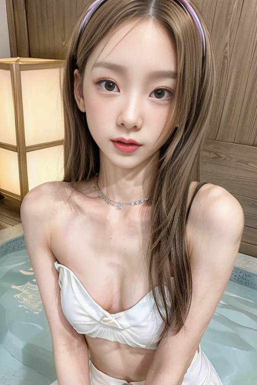 (masterpiece,best quality:1.4),(8k,raw photo,photo realistic:1.2),(super resolution), (absurdres),(shiny skin:1.3),detailed skin,detailed face,detailed eyes,(beautiful sparkling eyes:1.2),Symmetrical eyes,Detailed ear,1girl,natural make-up,((Japanese idol)),((Average face)),((beautiful face)),Detailed Background,Beautiful shiny hair,,((Beautiful )),,((SNS cute Girl)),upper body,((2024 teeny Trendy Clothes)),,,,natual light,,(Very detailed ,trend design,online shopping,LUMINE® Market,),,Instagram Style,natural breasts,(Detailed tour of famous Japanese hot springs)