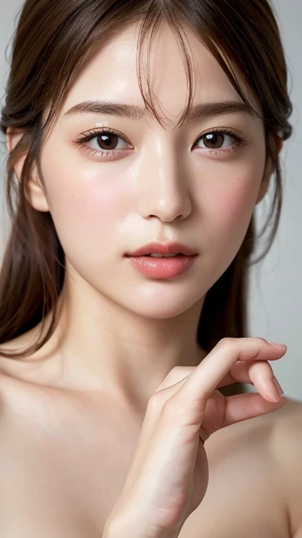 (8ก, Highest quality: 1.2), Very detailed, A complete solution, (Realistic, Realistic photo: 1.37), Portraiture, High resolution RAW color photograph, Arrested at work, High resolution and beautiful, High resolution, 8ก Image Wallpaper, Amazing details, Large file size, Very detailed美しい女の子, Very detailed face, Finely defined eyes, Fine skin., All features are clearly displayed., The contours of the fingers are perfectly shaped.., The nose shape is correct., expressive lips, Perfect ???????, The background is not blurred, One Story, (20:1.2), 20th Generation, pretty girl, Realistic、Random sexy poses