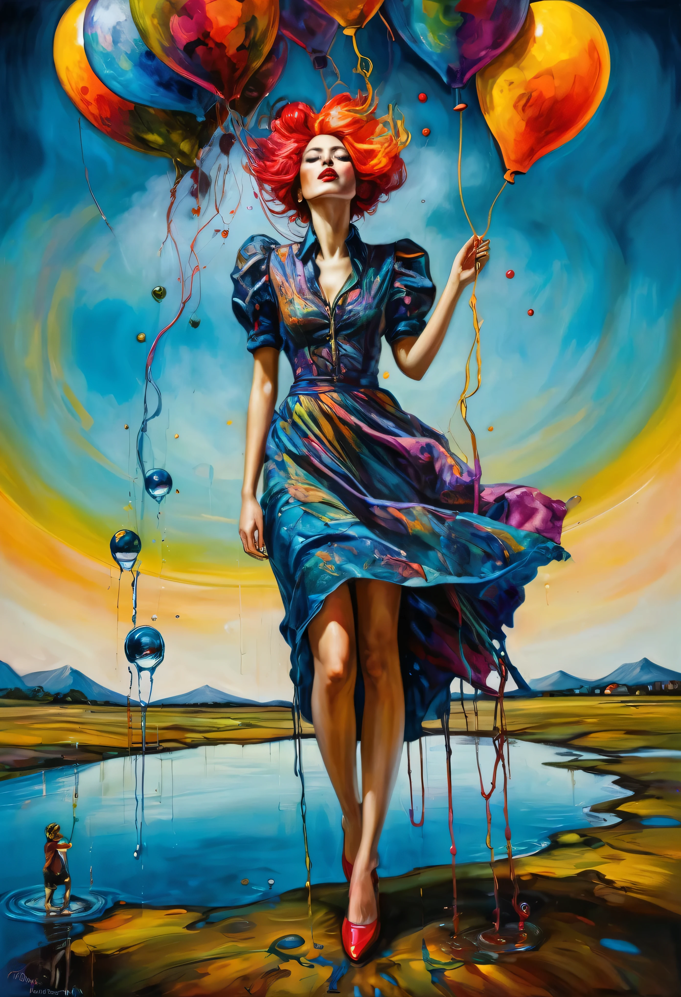 (Artistic Masterpiece of Romantic Life) ( (Themed Art of Life) ( (Conceptual Art) (NFT Exclusive) (Fauvism Work) ()”) Where visual poetry transcends traditional boundaries and embraces the dynamic interplay between creativity and technology Takes),dripping paint,darkart,style, in the style of esao andrews