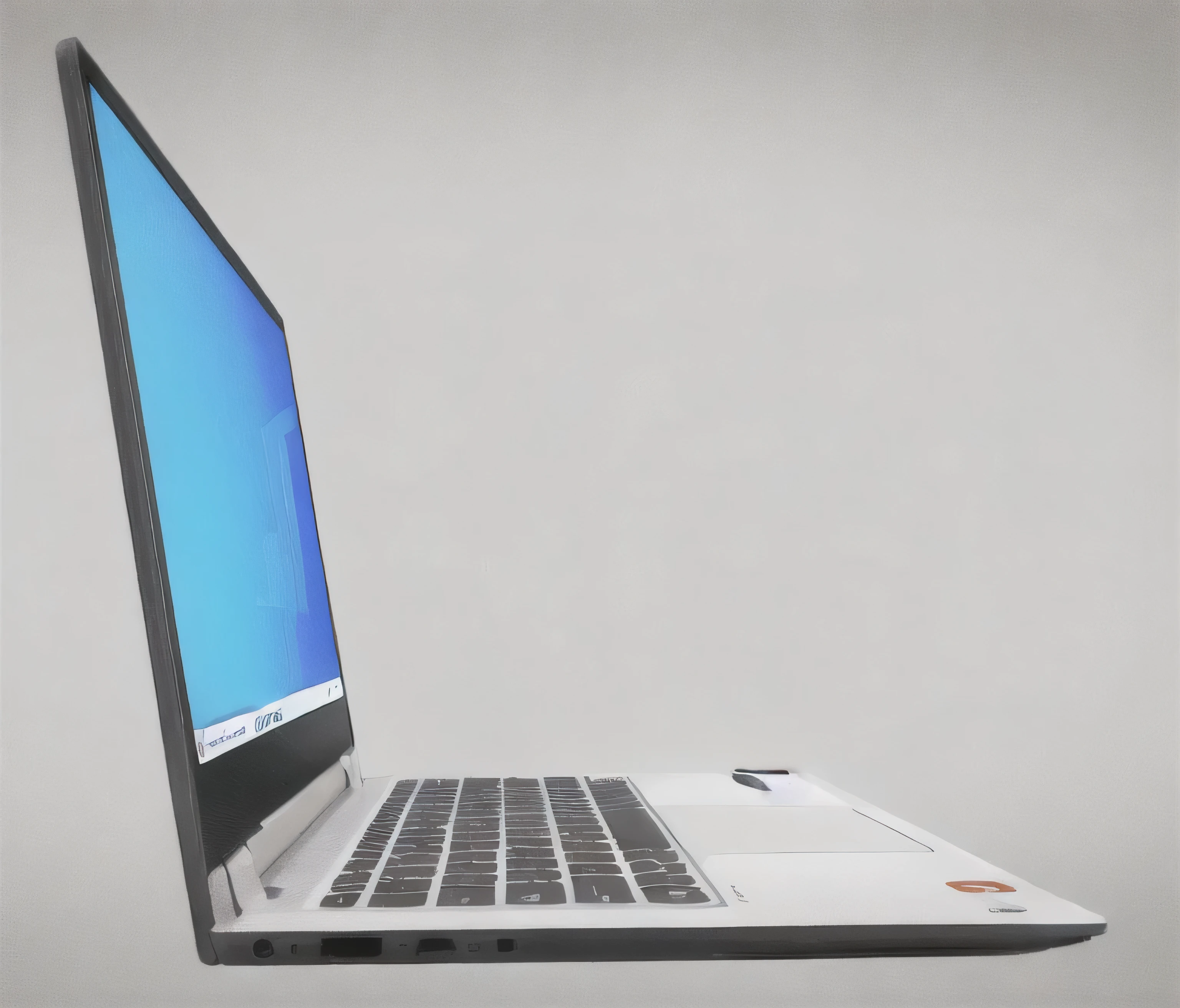 laptop, side view, anime drawing, windows screensaver