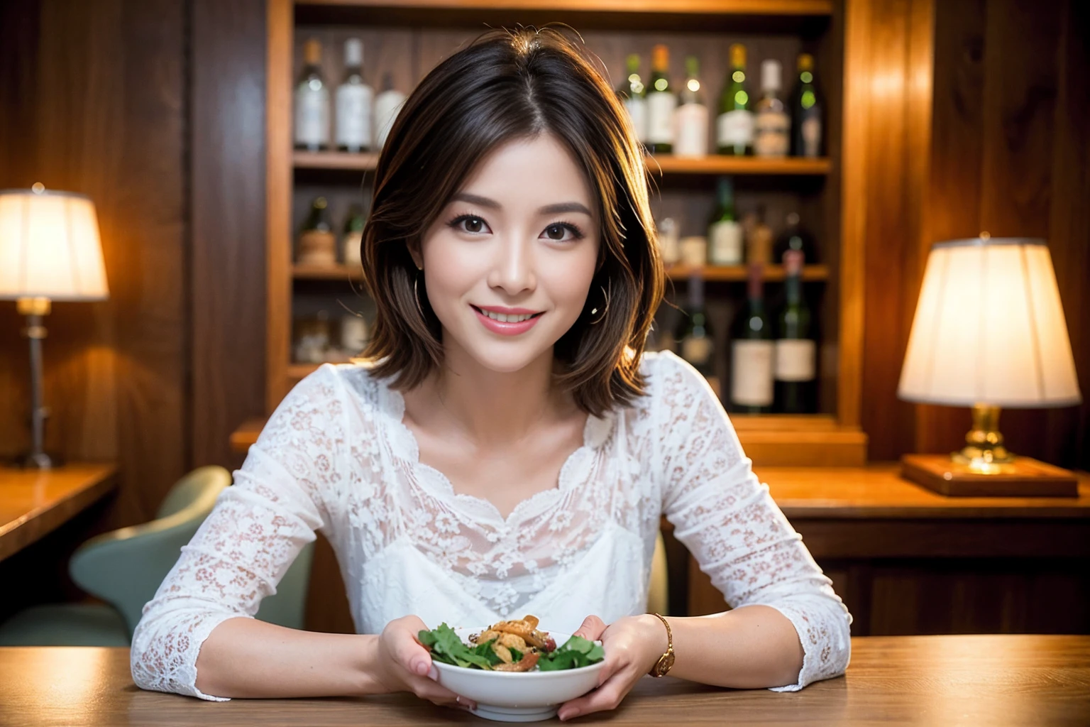 (Realistic:1.1),(masterpiece,Highest quality),8k,(56 years old), 53 years old, ベリーslimボディ、slimカップル、Tight waist,Upper Body,full-course dinner、wine 、Amazing view of the sunset sky and clouds、Perfect Anatomy, Brown Hair, short hair,Random Hairstyles,((Highly detailed face and eyes:1.2)),Perfect golden ratio face,Long sleeve shirt、dress,(smile:1.2)、Shortcuts、cute、(Realistic, Intricate details:1.2), A bright smile、short hair,Bright Face、赤wine 、Appetizers、Italian food、wine bottle、Champagne、スパークリングwine、(slimな顔), (The body is slim), (Brown Hair), (Shortcuts), Upper Body, 白wine, slim, wineグラス,