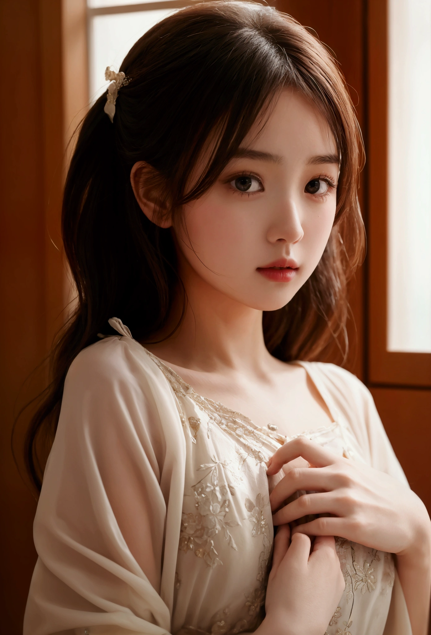 A cute girl，Exquisite