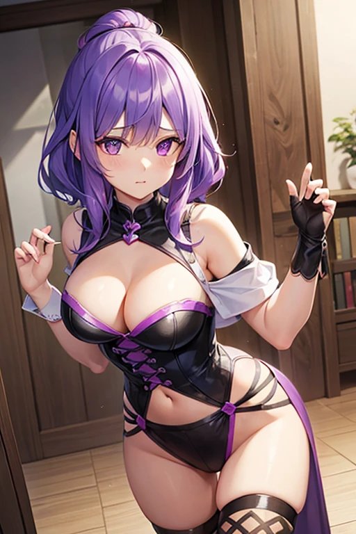 A girl from the fantasy world with violet hair to get a job in the adventure guild