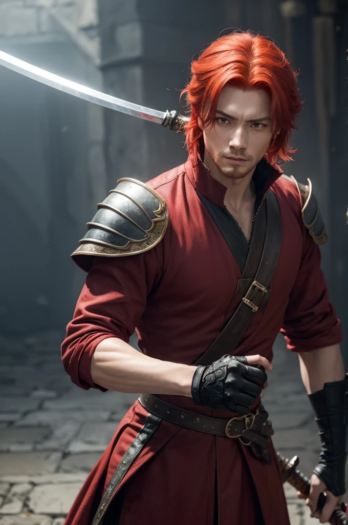 Swordsman with red hair