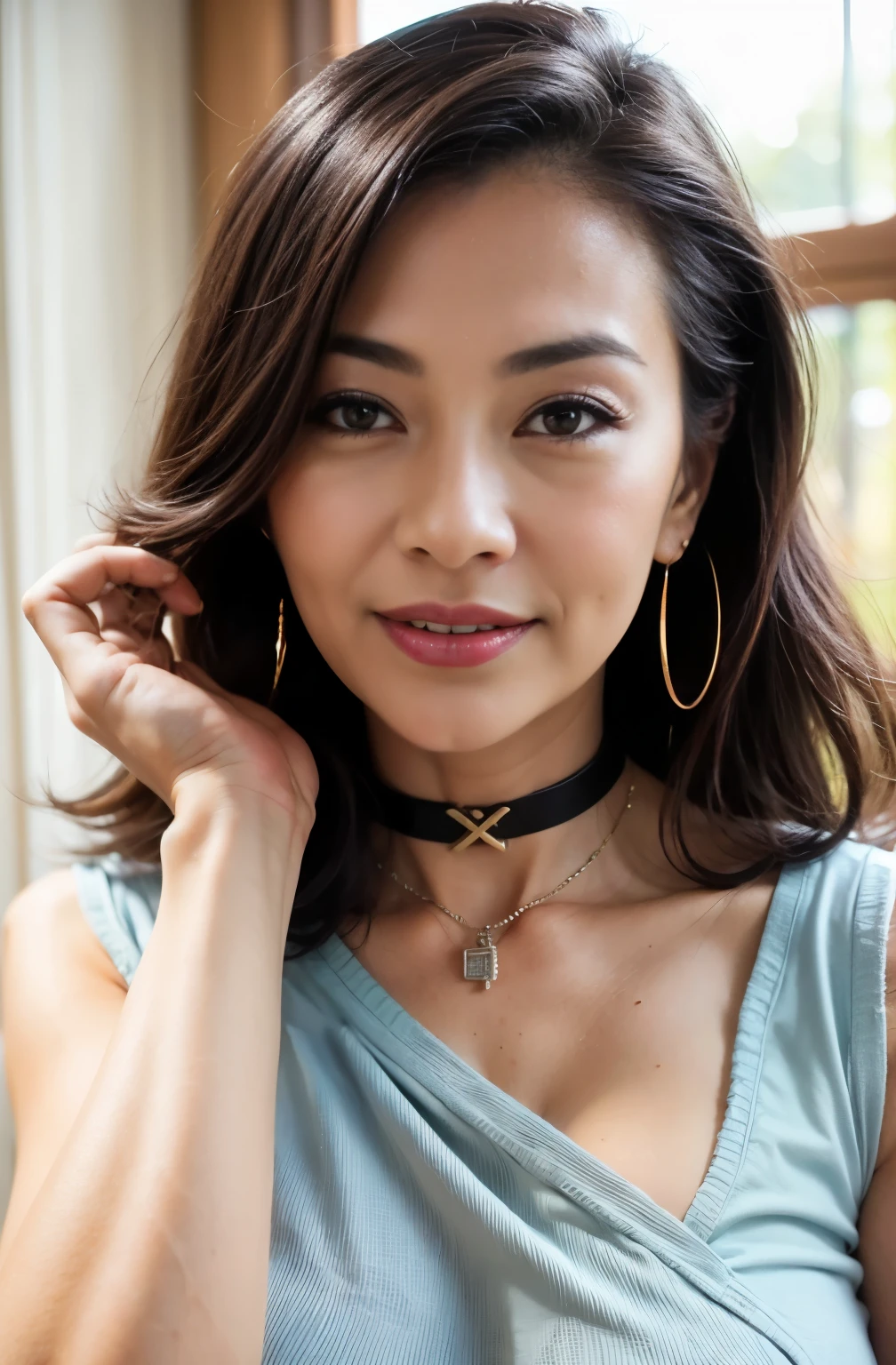 75 years old mom milf Chinese Lady large earring Big choker navel piercing decoration A bracelet Silver Hair realisitic Gorgeous Madame Beautiful Mature Woman sexly Smile Gentle woman navel piercing 4K High quality gorgeous madam beautiful mature woman
