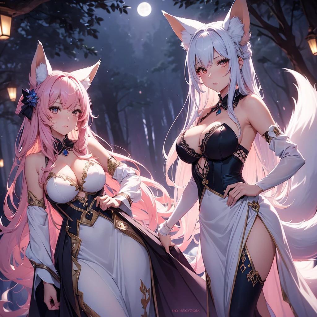 pink hair nine tailed fox milf