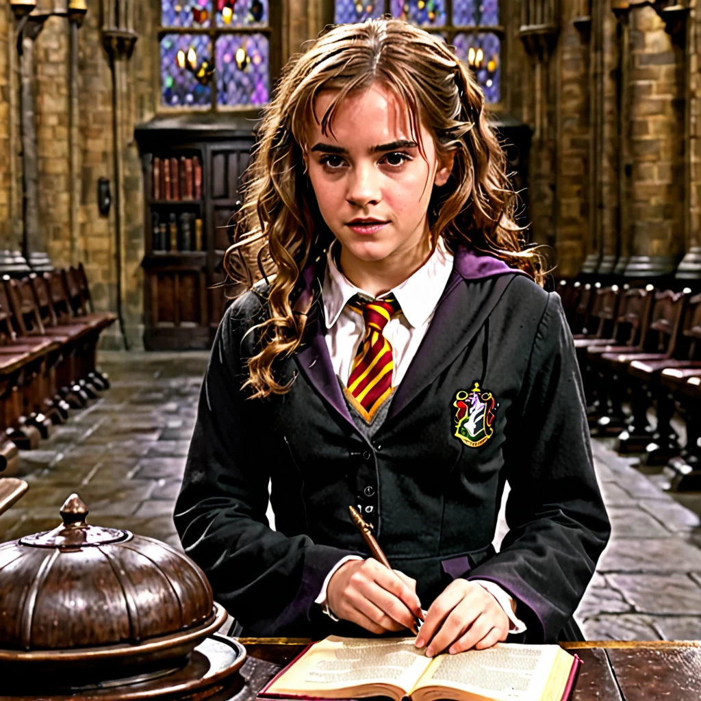 ((best quality)), ((masterpiece)), (detailed), Hermione Granger in an anal act , Hogwarts