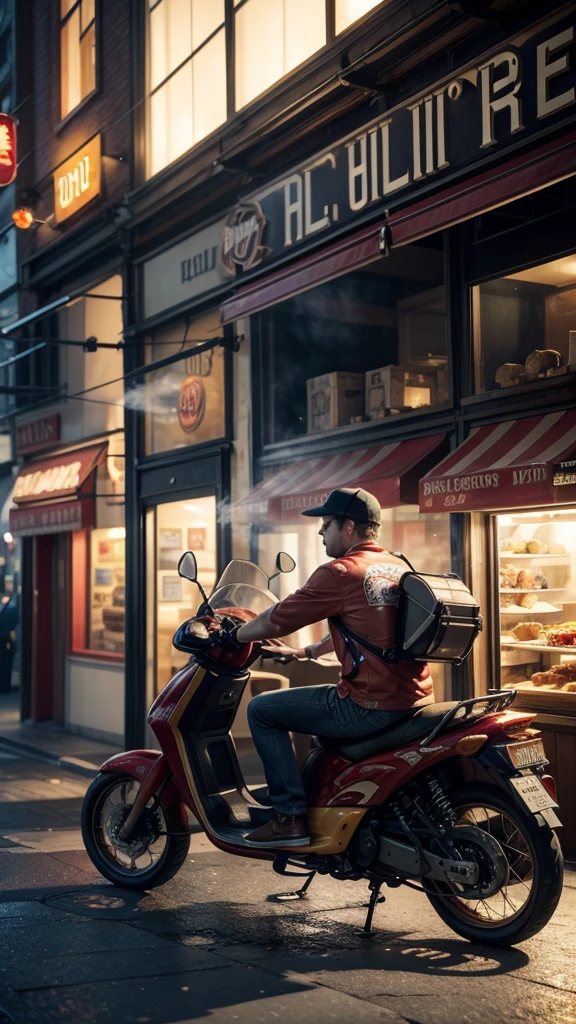 a delicious hot pizza delivery, realistic 3D render, beautiful detailed food, steam and cheese, dynamic motion blur, warm lighting, tantalizing aromas, photographic, high-quality, intricate details, mouthwatering, appetizing, dramatic shadows, vibrant colors