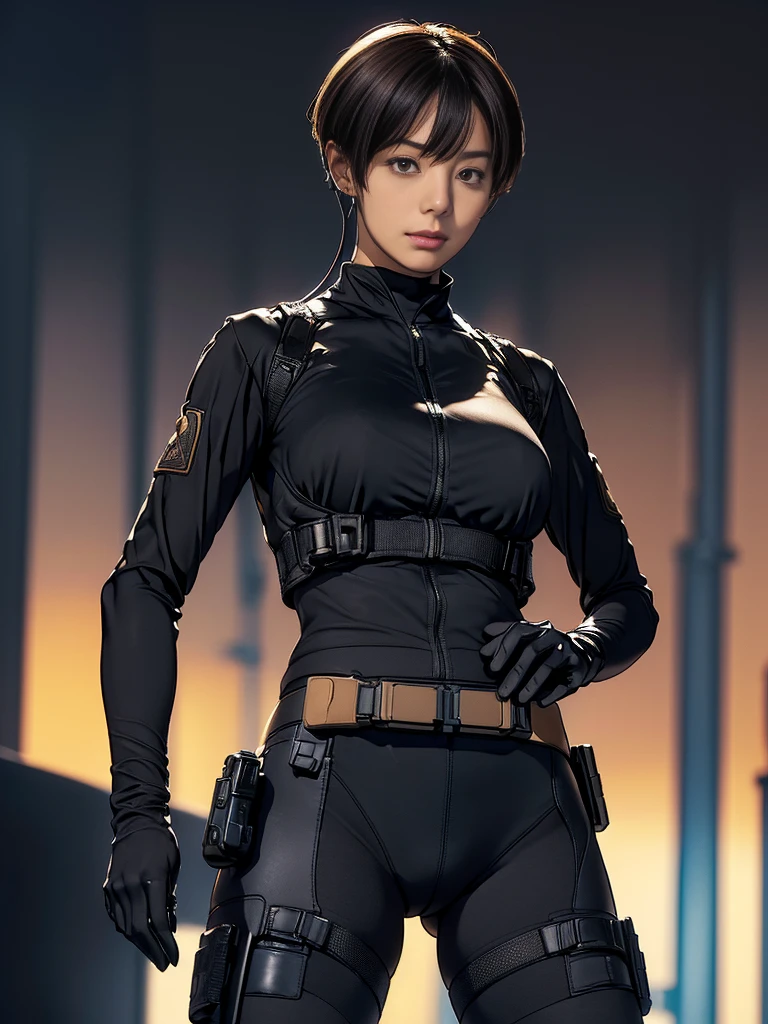 (woman),(((将来のwoman警察官が立つ))),((Black Tactical Tights:1.5)),((Camel Toe:1.5)),((earphone:1.5)),((Tactical Holster:1.5)),(gloves:1.5),(((Hands on hips:1.5))),(front:1.5),(From below:1.2),(Super Short Hair:1.5),(blonde:1.5),(Beautiful Eyes:1.3),(Very detailedな顔:1.5),((Very detailedなwomanの手の描画:1.5)),((Muscular:1.5)),(Sexy look:1.5),((Thick thighs:1.5)),(Beautiful body:1.5),((Very sensual:1.5)),(The background is a futuristic city:1.5),(Cyberpunk atmosphere:1.5),(((Blurred Background:1.5))),(Depth of written border:1.5),rest(((masterpiece:1.5),(Highest quality:1.5),(Very detailed:1.5),(High resolution:1.5),(practical:1.5),(practical:1.5),(Delicate depiction),(Carefully drawn))),8k,wallpaper