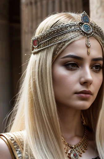 Zenobia、Queen of the 3rd century Palmyra Empire。The Most Distinguished Pious Queen、Septimia＝Bato＝Bye。Syrian Beauty of the 3rd Century。Intellectual atmosphere、Aura of rulers。Slim body、Small bust。