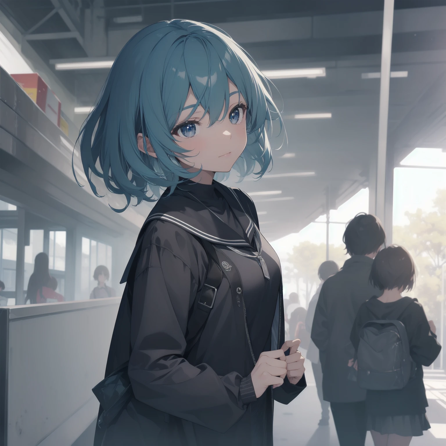 ultra-absurdres-Top quality by artist God, ultra-detailed, high resolution, anime moe artstyle, best anime 8k konachan wallpaper, pixiv contest winner, pool:2810, perfect anatomy,break, 1girl, (Please draw a girl walking sleepily to school alone. )break,(Solo,little female, 13-year-old:1.3),Full limbs, complete fingers,a junior high school student, (very short hair), short cut, flat chest, , small butt, small black eyes, beautiful detailed eyes, well-proportioned iris and pupils, expressive eyes, highres detailed hair, soft expression, salor school_uniform, sailor collar, serahuku, bow, pleated skirt,(Detailed Lighting), (Detailed background), in the School commute route. break,super detailed skin, Best cinematic lighting powered by famous artist, 8k,beauty illustration,photoshop_(medium),very aesthetic,break,((artist:kashikaze )), artist:clamp ,artist:carnelian ,artist:kantoku ,
