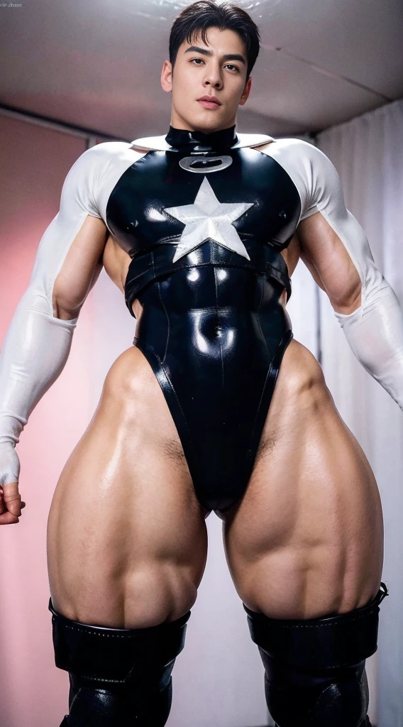 (realistic,hyper-detailed,8k,DC comic superhero,Captain Atom,captainatom),
(silver suit,silversuit),
(red gloves,redgloves),
(red boots,redboots) , unrealistic wide hips , unrealistic wide hips , plump hips ,  snatched waist , stiff nipples ,  nsfw , nsfw , eroticism , (((only boy , only male)))