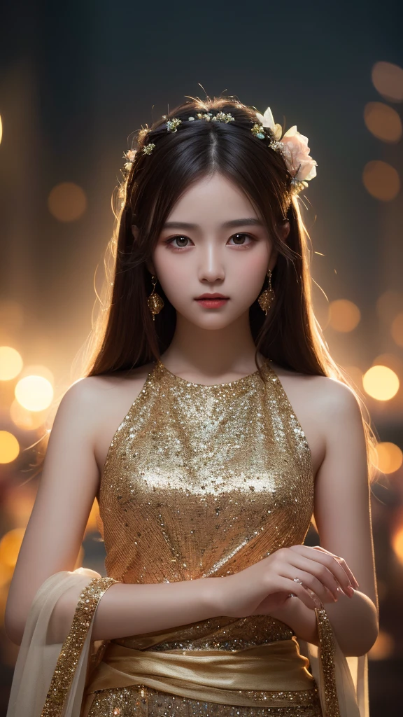 Highest quality, masterpiece, One girl, whole body, Very delicate and beautiful girl, 8k wallpaper, Beautiful attention to detail, Beautiful sparkle, Cinema Lighting