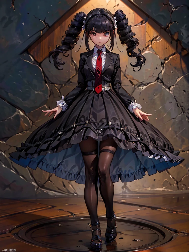 Artistic elements add depth to the work. The overall atmosphere is creepy and nightmarish., (Night desert background) ,Zoom in on face, Celestia Ludenberg, Wearing black tights, 1 girl,Highest quality,((Highest quality)),((Tabletop)),((Perfect Face)),1 girl,smile,beauty,((Holographic)), (Beautiful attention to detail: 1.2), (Highly detailed CG Unity 8K wallpapers, masterpiece, Highest quality, Very detailed, Best Shadow), (Detailed Background) ,Mr.々A pose,sketch (Character design sheet, same characters, whole body, Three-View, front, ~ ~ ~ side, return)