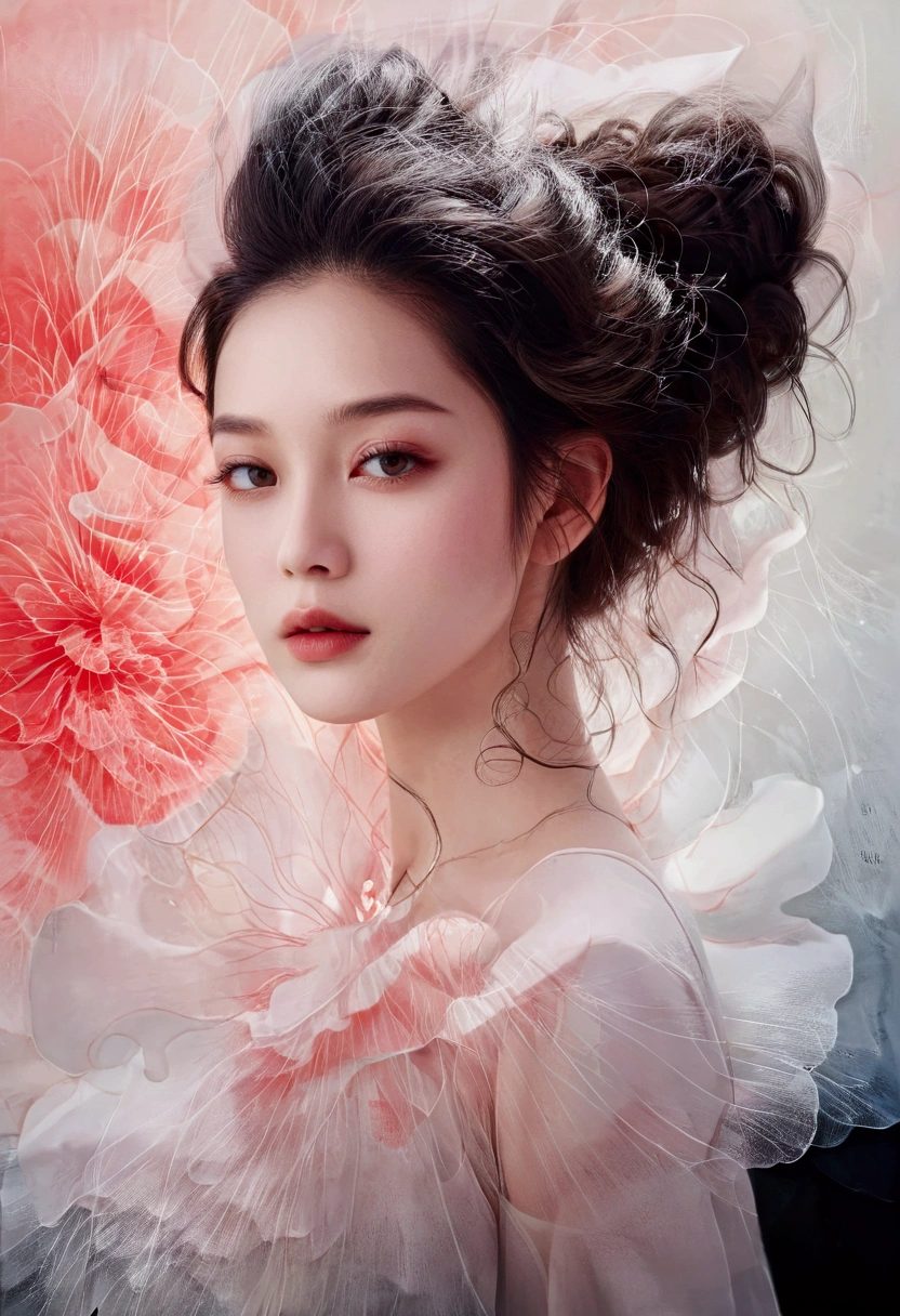 beautiful detailed eyes, beautiful detailed lips, extremely detailed eyes and face, long eyelashes, beautiful woman, elegant, graceful, alluring pose, flowing hair, traditional Chinese ink wash painting style, delicate linework, calligraphic brushstrokes, monochrome, minimalist, abstract, expressive lines, dynamic composition, sensual curves, elegant silhouette, serene, contemplative, introspective, cinematic lighting, dramatic shadows, high contrast, mesmerizing, ethereal, visually striking