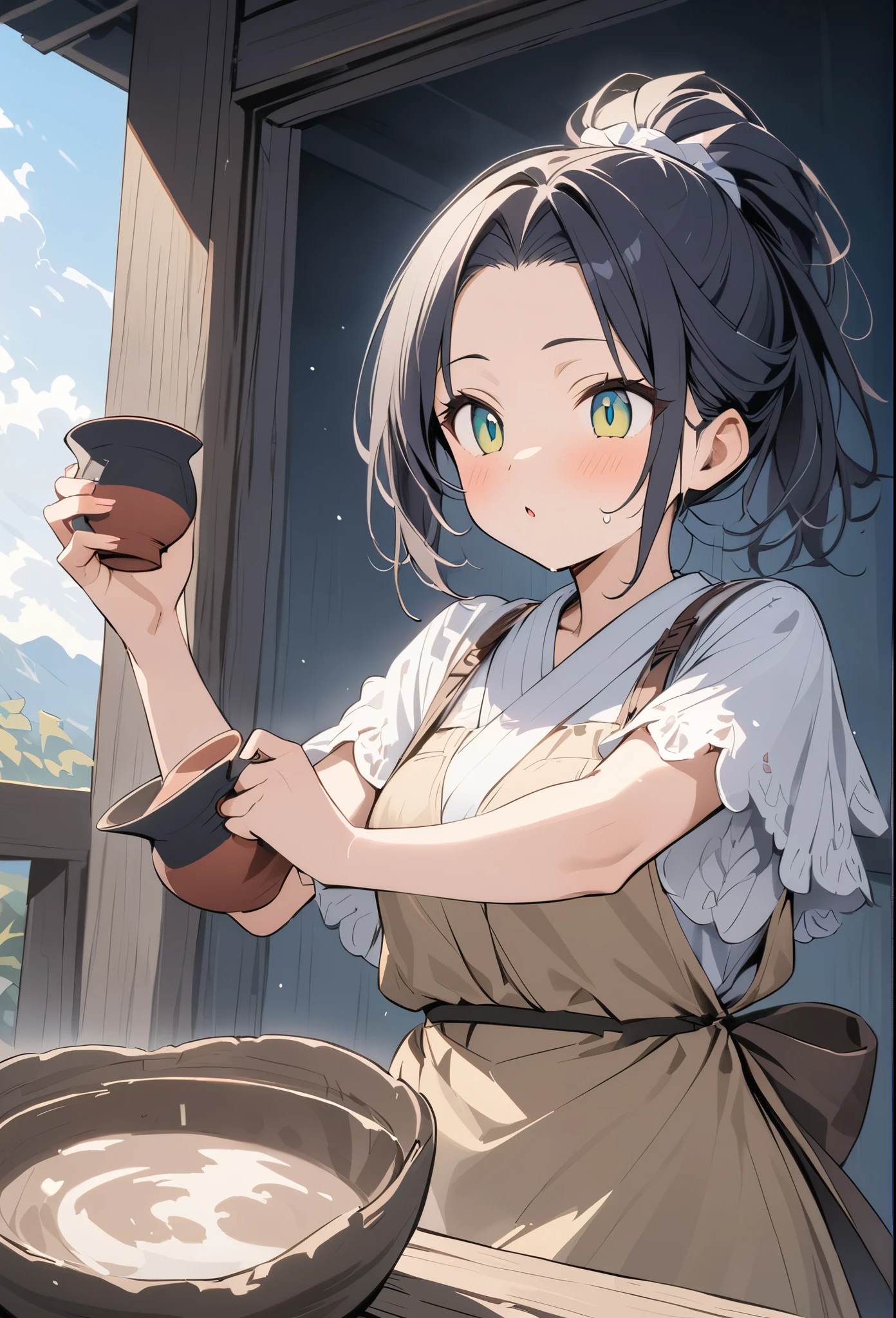 (masterpiece、highest quality、highest quality、Official Art、Beautiful and beautiful:1.2)、(One girl:1.3)Hatsune Miku、Twin tails,Big Breasts,(masterpiece:1.3), (Confused:1.3), (highest quality:1.3),(Perfect Anatomy:1.5),Perfect Fingers,(Detailed face), alone,One middle-aged woman, around 55 years old,army officers,(steampunk), (Victorian era),Old Hong Kong,(Kowloon area),Horizontal Angle,((View Viewer:1.3)), (Very detailed:1.3),(Best Shadow:0.7),(Small breasts),((One-length hair:1.1)),(Straight hair),Fine Eyes, Beautiful Eyes, One mature woman, ((saggy Small breasts)),((Muscular)),Dark Skin,alone, Are standing, Crystal Earrings,Closed_mouth, arm_behind_return,Hanfu,Take a break outdoors, intimidating pose,Cowboy Shot