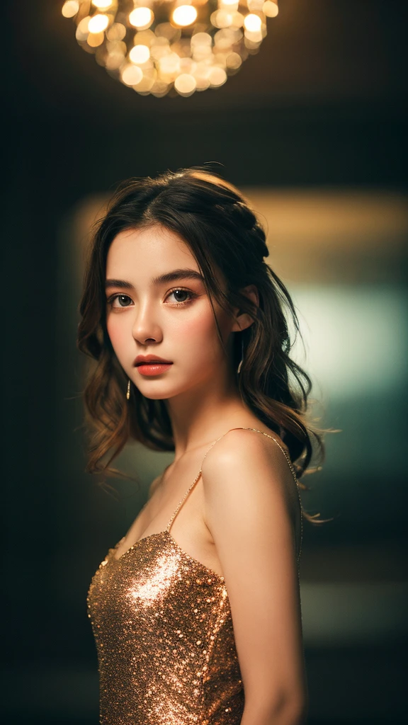 Highest quality, masterpiece, One girl, whole body, Very delicate and beautiful girl, 8k wallpaper, Beautiful attention to detail, Beautiful sparkle, Cinema Lighting