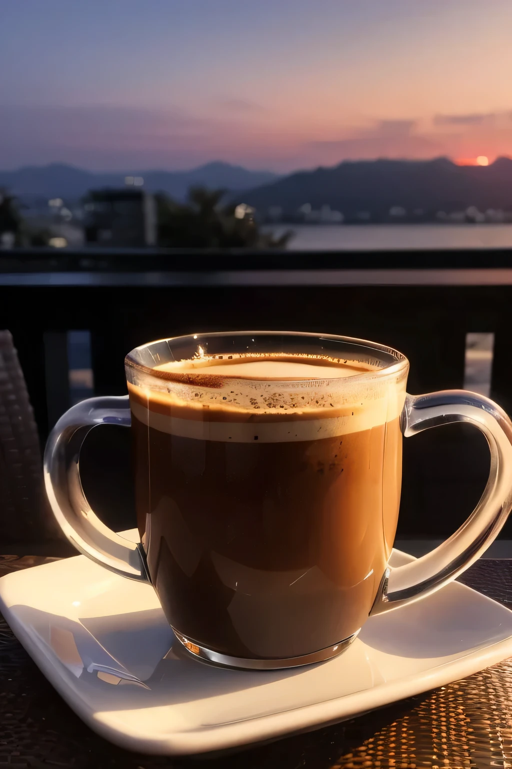 Coffee at sunset