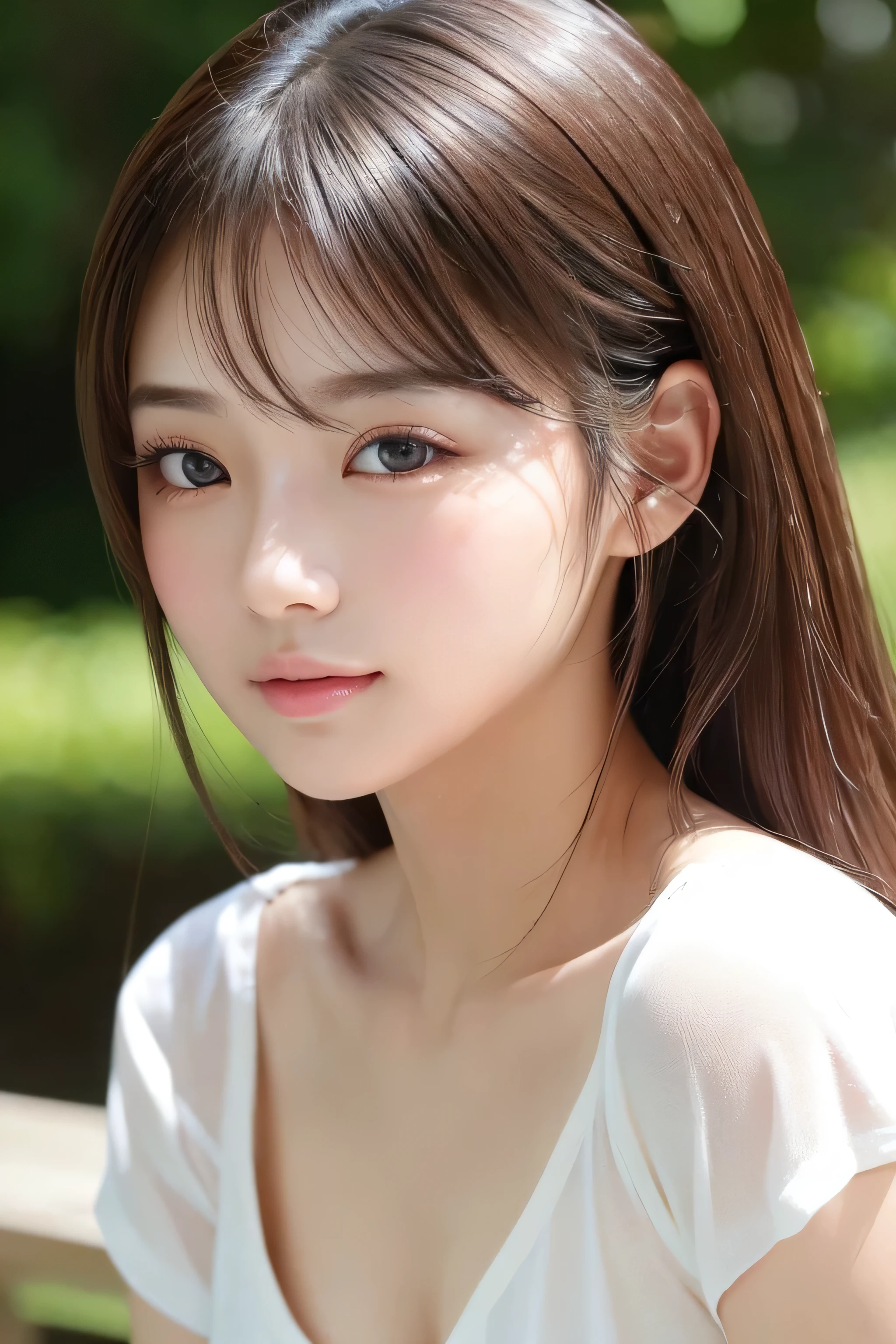 (highest quality:1.1)、(Photorealistic:1.1)、(photograph:1.1)、(Very detailed:1.1)、Beautiful detailed girl、(Very detailedな目と顔)、(Facial lighting)、(Skin that glows in the sunlight)、((Perfectly anatomically balanced style))、(Cute pose)、(Facing forward)(looking at the camera)(Brown Hair)、(Well-formed face)、(Korean Idol)、(Prominent double eyelids)、(Large pupil)、(Nose with beautiful nasal muscles)、(Beautiful Lips)、(Beautiful eye)、(Beautiful girl)
、(Korian and japanese mix)