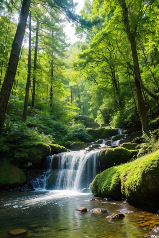 Highest quality、masterpiece、Lush forest