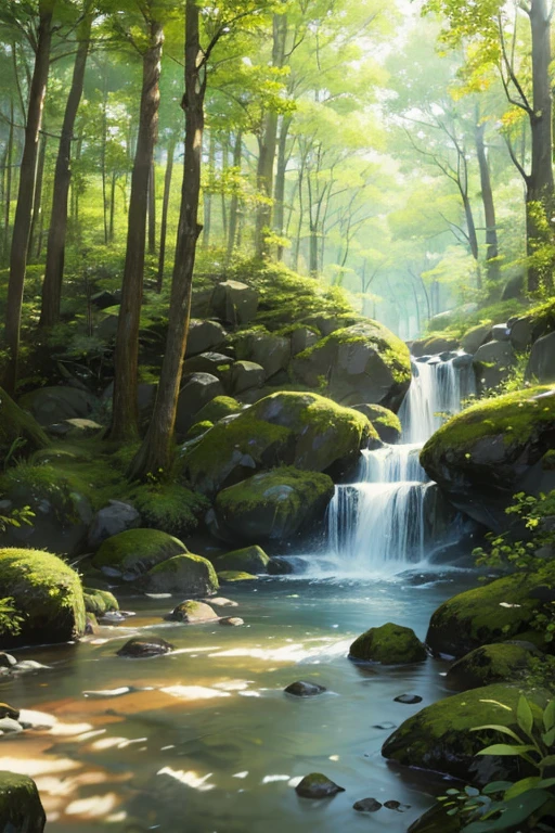 Highest quality、masterpiece、Lush forest