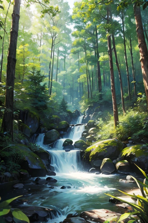 Highest quality、masterpiece、Lush forest