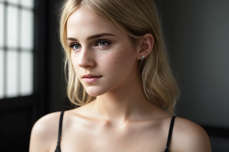 1girl in, 18yo, Solo, Aesthetic artwork, blond, straight blonde hair, waist length hair, light blue eyes, small freckles, pale skin, heavy breasts, (thin hips, thin waist: 1.1), detailed skin, slight smile, beautiful face, stretched out in the pale afternoon sun, 24mm, 4k textures, soft cinematic light, RAW photo, photorealism, photorealistic, intricate, elegant, highly detailed, sharp focus, ((((cinematic look)))), soothing tones, insane details, intricate details, hyperdetailed, low contrast, soft cinematic light,(younger:1.3), dim colors, exposure blend, hdr, faded, emma watson